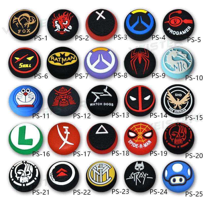 2Pcs Analog Thumb Grip Stick Cover, Wireless Controllers Game Remote Joystick Cap, Fantastic Non-Slip Silicone Handle Protection Cover for PS5/PS4/Xbox one/360/NS PRO