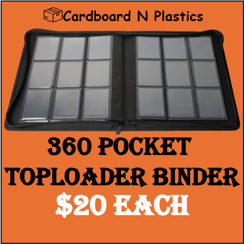 TCG Toploader Zipper Binder | 360 Pocket | Album | Binder For Top Loaders